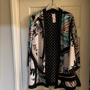 Chico's Black and White Polka Dot Blouse